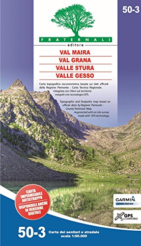 Val Maira - Val Grana - Valle Stura di Demonte - Valle Gesso 1 : 50 000